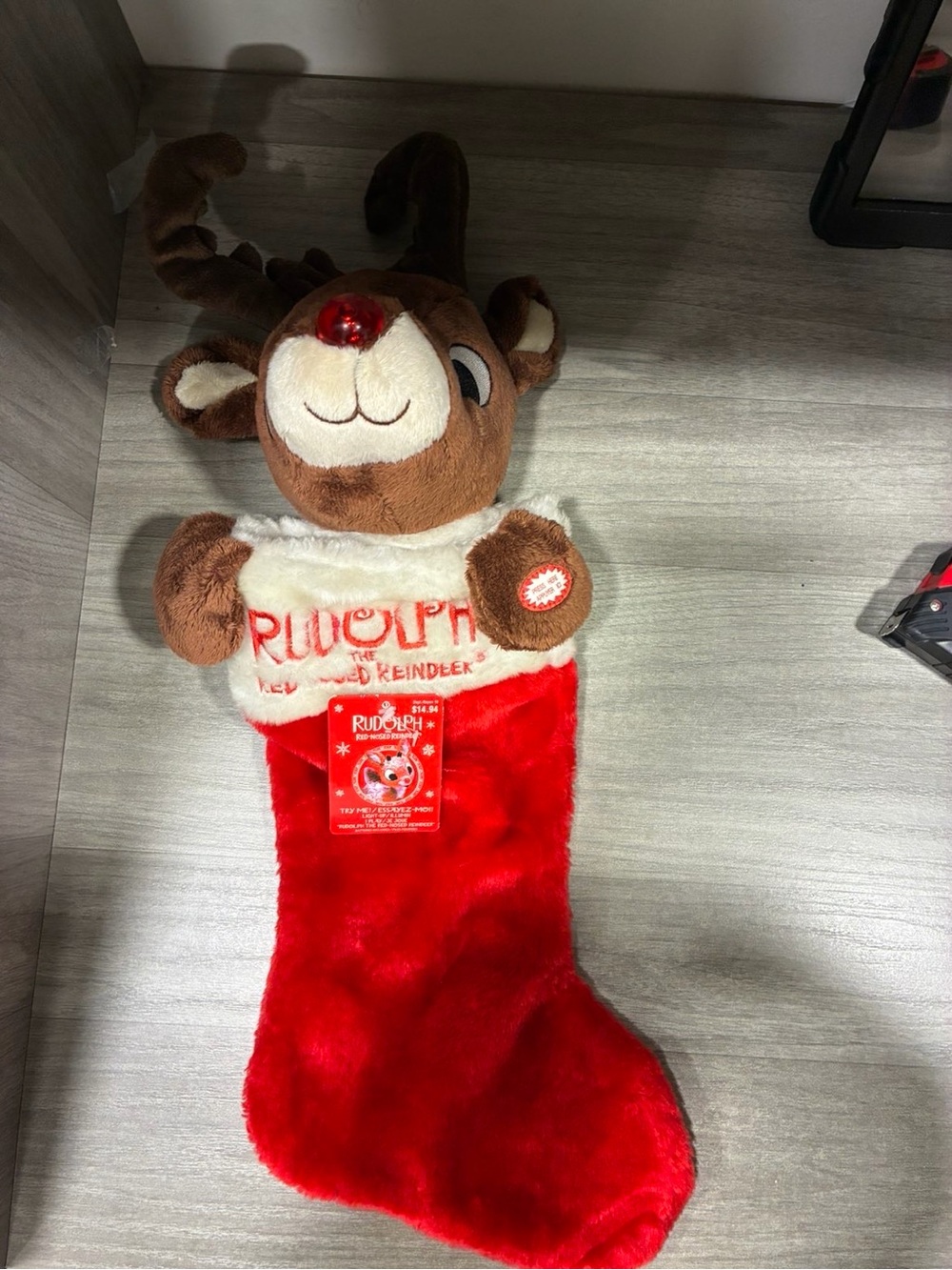 Rudolph the Red Nosed Reindeer Christmas Stocking Plush Rudolph